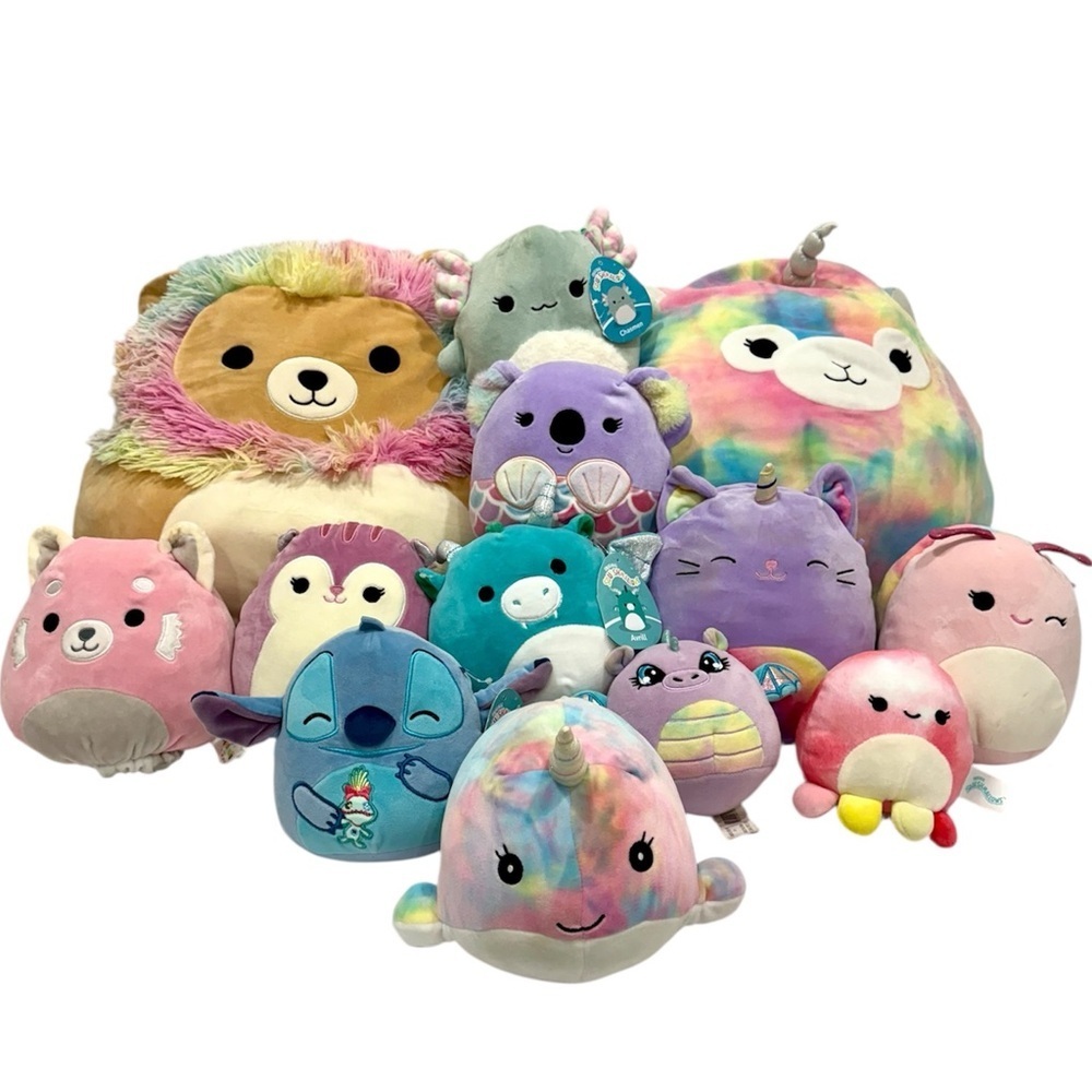 Squishmallows bundle of 13 some with tags one Flip a mellow BEST OFFER TAKE IT!